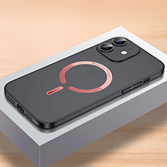Funda Dura Plastico Rigida Carcasa Mate con Mag-Safe Magnetic QC1 para Apple iPhone 12 Mini Negro