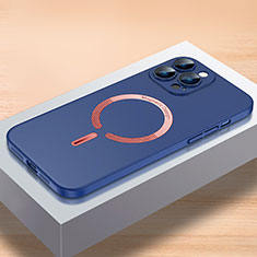 Funda Dura Plastico Rigida Carcasa Mate con Mag-Safe Magnetic QC1 para Apple iPhone 12 Pro Azul