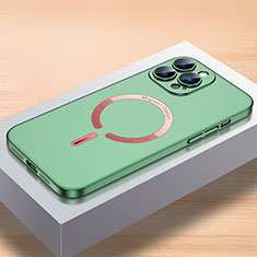 Funda Dura Plastico Rigida Carcasa Mate con Mag-Safe Magnetic QC1 para Apple iPhone 12 Pro Max Verde