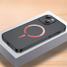 Funda Dura Plastico Rigida Carcasa Mate con Mag-Safe Magnetic QC1 para Apple iPhone 13 Negro