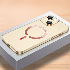 Funda Dura Plastico Rigida Carcasa Mate con Mag-Safe Magnetic QC1 para Apple iPhone 13 Oro