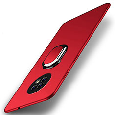 Funda Dura Plastico Rigida Carcasa Mate con Magnetico Anillo de dedo Soporte A01 para Huawei Enjoy 20 Plus 5G Rojo