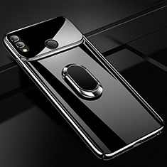 Funda Dura Plastico Rigida Carcasa Mate con Magnetico Anillo de dedo Soporte A01 para Huawei Honor 10 Lite Negro