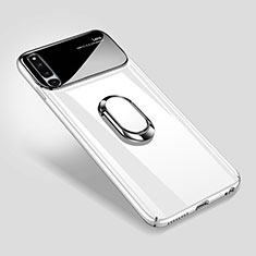 Funda Dura Plastico Rigida Carcasa Mate con Magnetico Anillo de dedo Soporte A01 para Huawei Honor Magic 2 Blanco