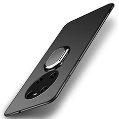 Funda Dura Plastico Rigida Carcasa Mate con Magnetico Anillo de dedo Soporte A01 para Huawei Mate 40 Negro