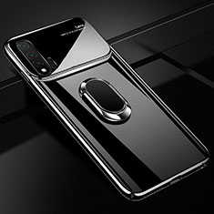 Funda Dura Plastico Rigida Carcasa Mate con Magnetico Anillo de dedo Soporte A01 para Huawei Nova 6 5G Negro