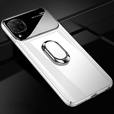 Funda Dura Plastico Rigida Carcasa Mate con Magnetico Anillo de dedo Soporte A01 para Huawei Nova 6 SE Blanco