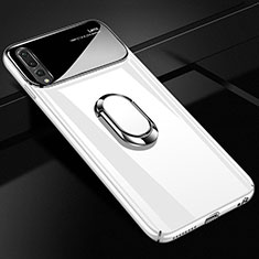 Funda Dura Plastico Rigida Carcasa Mate con Magnetico Anillo de dedo Soporte A01 para Huawei P20 Pro Blanco