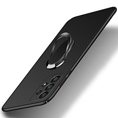 Funda Dura Plastico Rigida Carcasa Mate con Magnetico Anillo de dedo Soporte A01 para Samsung Galaxy A23 5G Negro