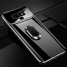 Funda Dura Plastico Rigida Carcasa Mate con Magnetico Anillo de dedo Soporte A01 para Samsung Galaxy Note 9 Negro