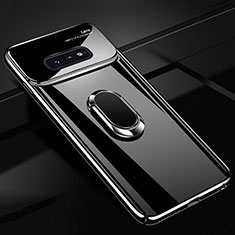 Funda Dura Plastico Rigida Carcasa Mate con Magnetico Anillo de dedo Soporte A01 para Samsung Galaxy S10e Negro