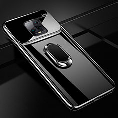Funda Dura Plastico Rigida Carcasa Mate con Magnetico Anillo de dedo Soporte A01 para Xiaomi Redmi 10X 5G Negro