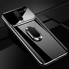 Funda Dura Plastico Rigida Carcasa Mate con Magnetico Anillo de dedo Soporte A02 para Xiaomi Poco X2 Negro