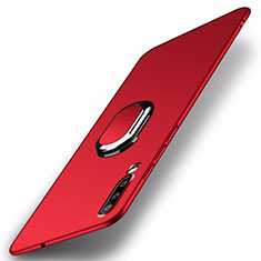 Funda Dura Plastico Rigida Carcasa Mate con Magnetico Anillo de dedo Soporte P01 para Huawei P30 Rojo