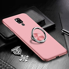 Funda Dura Plastico Rigida Carcasa Mate con Magnetico Anillo de dedo Soporte P02 para Huawei Mate 20 X 5G Oro Rosa