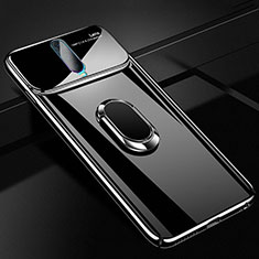 Funda Dura Plastico Rigida Carcasa Mate con Magnetico Anillo de dedo Soporte P02 para Oppo RX17 Pro Negro