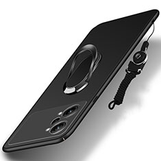 Funda Dura Plastico Rigida Carcasa Mate con Magnetico Anillo de dedo Soporte para Oppo K10 Pro 5G Negro