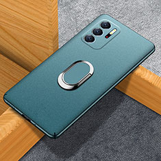Funda Dura Plastico Rigida Carcasa Mate con Magnetico Anillo de dedo Soporte para Xiaomi Redmi Note 10 5G Verde