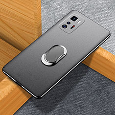 Funda Dura Plastico Rigida Carcasa Mate con Magnetico Anillo de dedo Soporte para Xiaomi Redmi Note 10 Pro 5G Negro