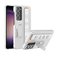 Funda Dura Plastico Rigida Carcasa Mate con Soporte AC2 para Samsung Galaxy S21 Plus 5G Blanco