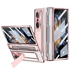 Funda Dura Plastico Rigida Carcasa Mate con Soporte ZL4 para Huawei Honor Magic Vs Ultimate 5G Oro Rosa