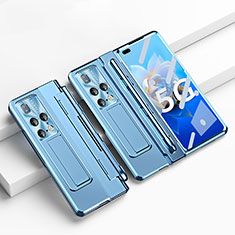 Funda Dura Plastico Rigida Carcasa Mate con Soporte ZL5 para Huawei Mate X2 Azul