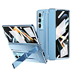 Funda Dura Plastico Rigida Carcasa Mate con Soporte ZL7 para Samsung Galaxy Z Fold5 5G Azul