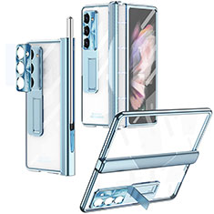 Funda Dura Plastico Rigida Carcasa Mate con Soporte ZL8 para Samsung Galaxy Z Fold5 5G Azul