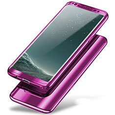 Funda Dura Plastico Rigida Carcasa Mate Frontal y Trasera 360 Grados A01 para Samsung Galaxy Note 8 Duos N950F Morado