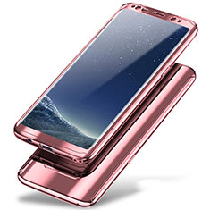 Funda Dura Plastico Rigida Carcasa Mate Frontal y Trasera 360 Grados A01 para Samsung Galaxy Note 8 Oro Rosa