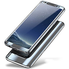 Funda Dura Plastico Rigida Carcasa Mate Frontal y Trasera 360 Grados A01 para Samsung Galaxy Note 8 Plata