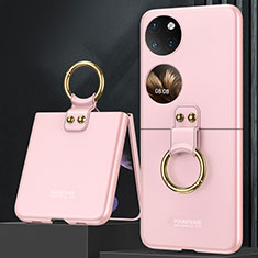 Funda Dura Plastico Rigida Carcasa Mate Frontal y Trasera 360 Grados AC2 para Huawei P50 Pocket Oro Rosa