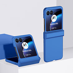 Funda Dura Plastico Rigida Carcasa Mate Frontal y Trasera 360 Grados BH2 para Motorola Moto Razr 40 Ultra 5G Azul