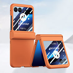 Funda Dura Plastico Rigida Carcasa Mate Frontal y Trasera 360 Grados BH3 para Motorola Moto Razr 40 Ultra 5G Naranja