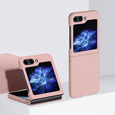 Funda Dura Plastico Rigida Carcasa Mate Frontal y Trasera 360 Grados BH3 para Samsung Galaxy Z Flip5 5G Oro Rosa