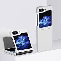 Funda Dura Plastico Rigida Carcasa Mate Frontal y Trasera 360 Grados BH3 para Samsung Galaxy Z Flip5 5G Plata