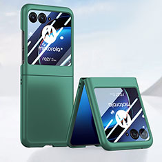 Funda Dura Plastico Rigida Carcasa Mate Frontal y Trasera 360 Grados BH4 para Motorola Moto Razr 40 Ultra 5G Verde