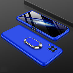 Funda Dura Plastico Rigida Carcasa Mate Frontal y Trasera 360 Grados con Anillo de dedo Soporte para Huawei Nova 7i Azul