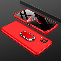 Funda Dura Plastico Rigida Carcasa Mate Frontal y Trasera 360 Grados con Anillo de dedo Soporte para Huawei Nova 7i Rojo