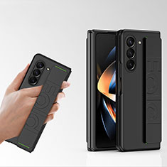 Funda Dura Plastico Rigida Carcasa Mate Frontal y Trasera 360 Grados HD1 para Samsung Galaxy Z Fold5 5G Negro