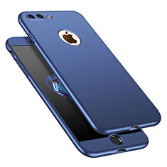 Funda Dura Plastico Rigida Carcasa Mate Frontal y Trasera 360 Grados M01 para Apple iPhone 7 Plus Azul