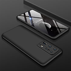 Funda Dura Plastico Rigida Carcasa Mate Frontal y Trasera 360 Grados M01 para Huawei P40 Pro+ Plus Negro