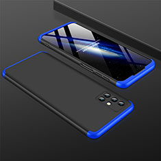 Funda Dura Plastico Rigida Carcasa Mate Frontal y Trasera 360 Grados M01 para Samsung Galaxy M31s Azul y Negro