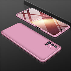 Funda Dura Plastico Rigida Carcasa Mate Frontal y Trasera 360 Grados M01 para Samsung Galaxy M51 Oro Rosa