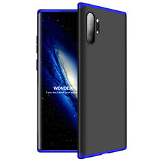 Funda Dura Plastico Rigida Carcasa Mate Frontal y Trasera 360 Grados M01 para Samsung Galaxy Note 10 Plus Azul y Negro