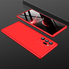 Funda Dura Plastico Rigida Carcasa Mate Frontal y Trasera 360 Grados M01 para Samsung Galaxy Note 20 Ultra 5G Rojo