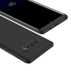 Funda Dura Plastico Rigida Carcasa Mate Frontal y Trasera 360 Grados M01 para Samsung Galaxy Note 8 Duos N950F Negro