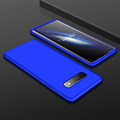 Funda Dura Plastico Rigida Carcasa Mate Frontal y Trasera 360 Grados M01 para Samsung Galaxy S10 5G Azul