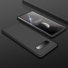 Funda Dura Plastico Rigida Carcasa Mate Frontal y Trasera 360 Grados M01 para Samsung Galaxy S10 Negro
