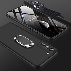 Funda Dura Plastico Rigida Carcasa Mate Frontal y Trasera 360 Grados M01 para Samsung Galaxy S23 5G Negro